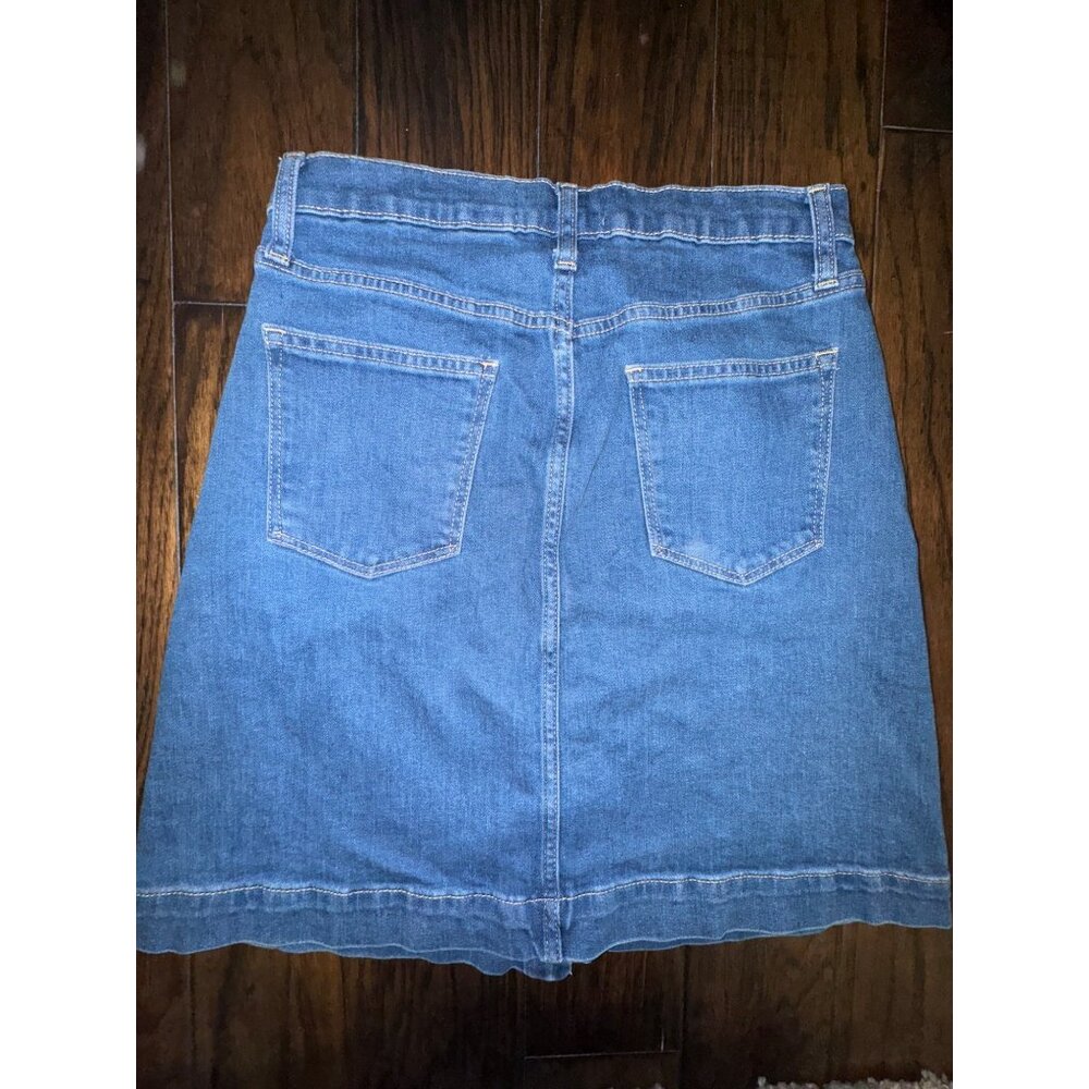 GAP 1969 Womens A Line Festival Y2K Concert Button Front Denim Skirt - 6/28 Tall - Picture 2 of 5